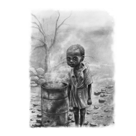 Рисунок голодающих детей