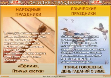 29 Сентября приметы