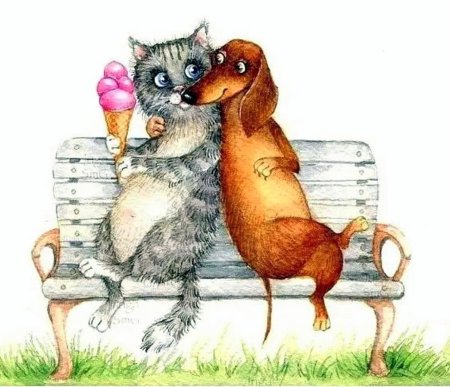 Смешная такса рисунок