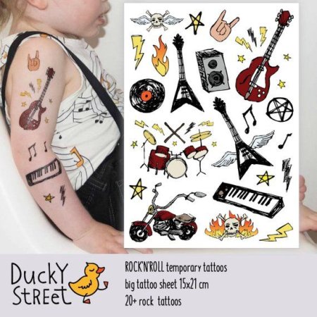 Временная Татуировка в стиле рок