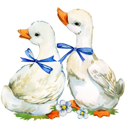 Винтажные гусята иллюстрации