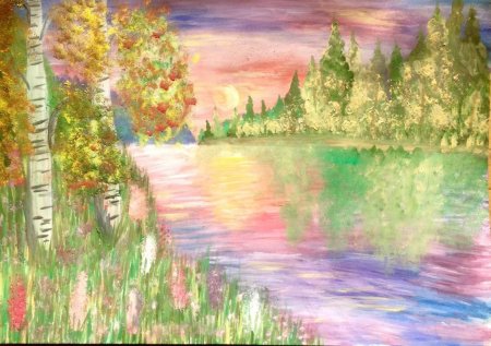 Река Урал рисунок