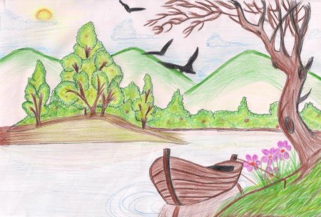 Рисунки о природе для 4 класса