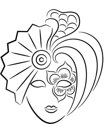 Венецианская маска рисунок