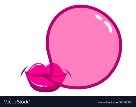 Жвачка надутый векторное