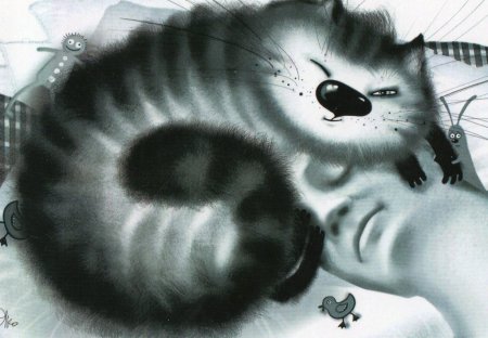 Рисунки котов Черникова