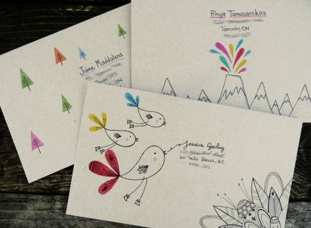 Украсить конверт для письма