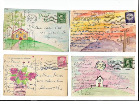 Украшение открыток для посткроссинга