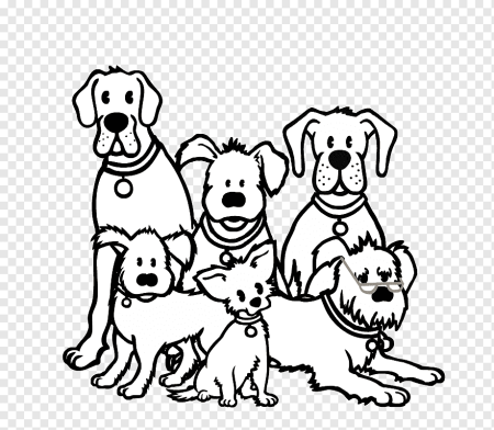 Несколько собак рисунок
