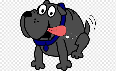 Мультяшный пес черный