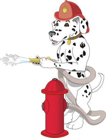 Картина пожарные Далматинцы