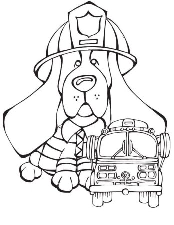 Пожарные собаки раскраска для детей