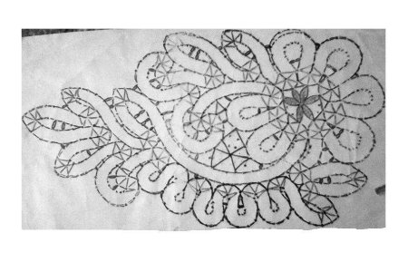 Коклюшечное кружево сколки