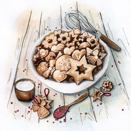 Печенье акварель