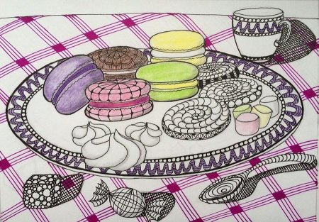 Печенье рисунок карандашом