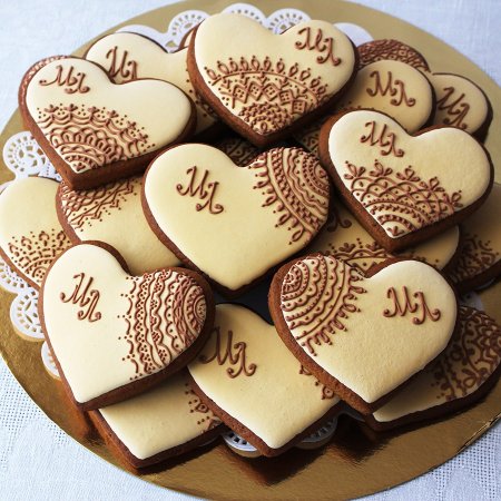 Печенье в виде сердечек