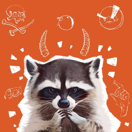 Сердитый енот