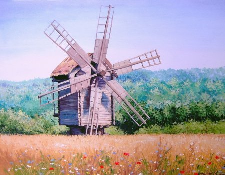 Ветряная мельница Левитан