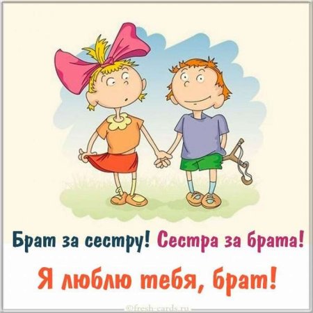 Поздравление брату от сестры