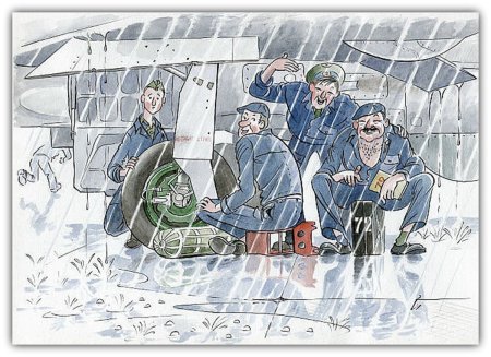 Карикатуры на военную авиацию