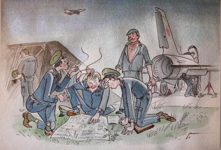 Карикатуры на военную авиацию