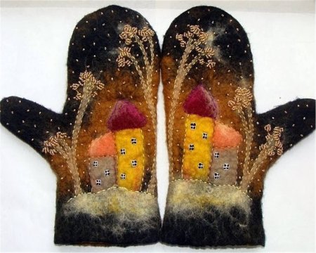 Валяние варежки с детьми