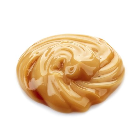 Карамельный сироп на белом фоне