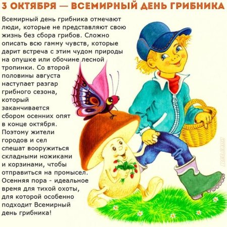 Всемирный день грибника 3 октября
