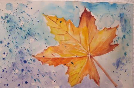 Рисование осенняя листва