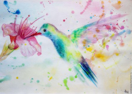 Детские рисунки акварелью