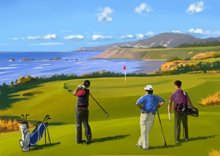 Гольф в живописи