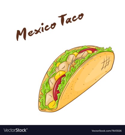 Мультяшный тако еда