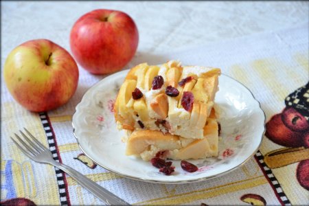 Творожная запеканка с яблоками