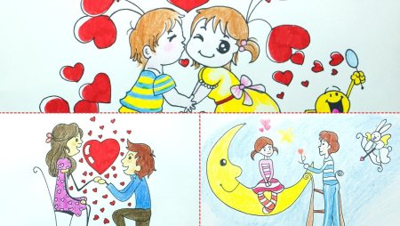 Рисунки ко Дню влюбленных для детей