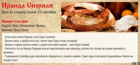 Ираида спорная народный календарь