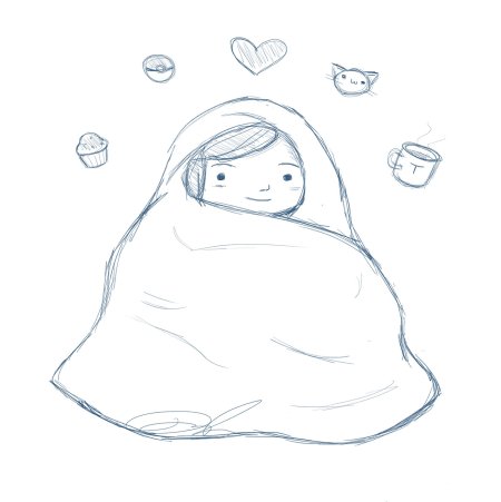 Одеяло нарисованное