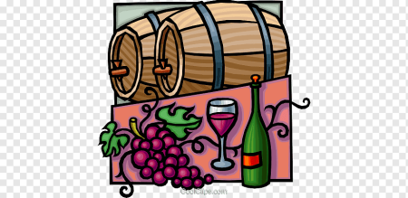 Вино бочка виноград вектор