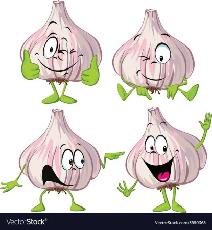 Веселые овощи чеснок