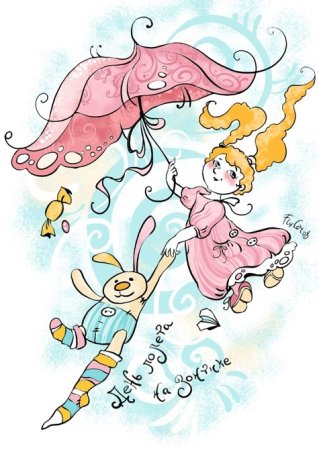 Открытки с днём полета на зонтике