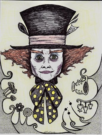Шляпник из Алисы в стране чудес рисунок