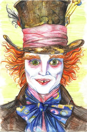 Шляпник Джонни Депп рисунок