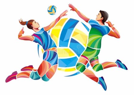 Женский волейбол вектор