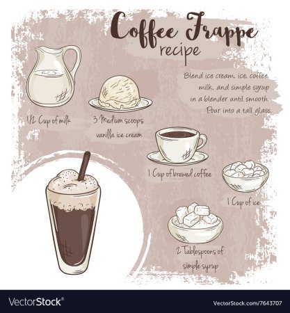 Рисованный меню фраппе