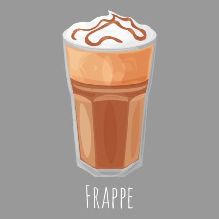 Кофе фраппе вектор
