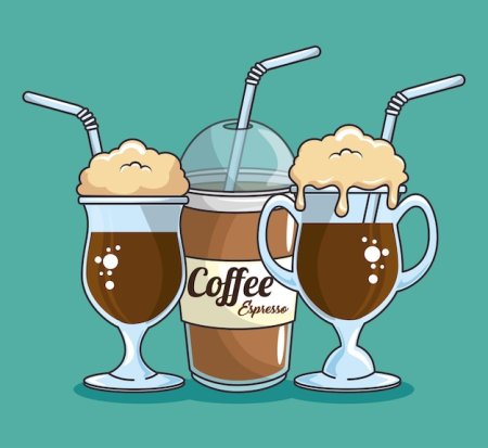 Холодный кофе вектор