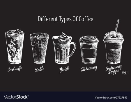 Холодный кофе рисунок чб