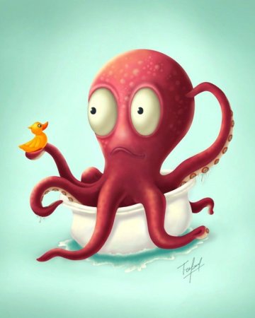 Веселый осьминог