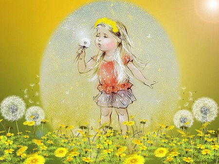 Девочка с одуванчиком
