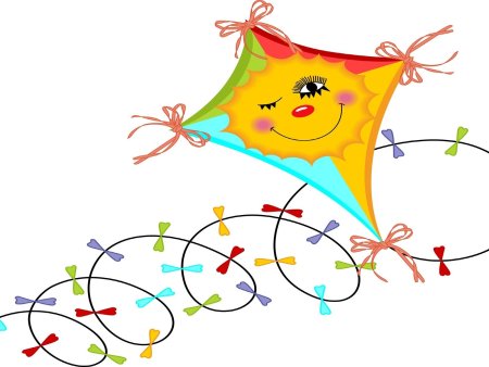 Воздушный змей мультяшный