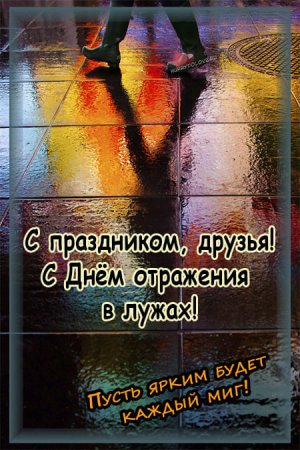 День отражения в лужах картинки с надписью